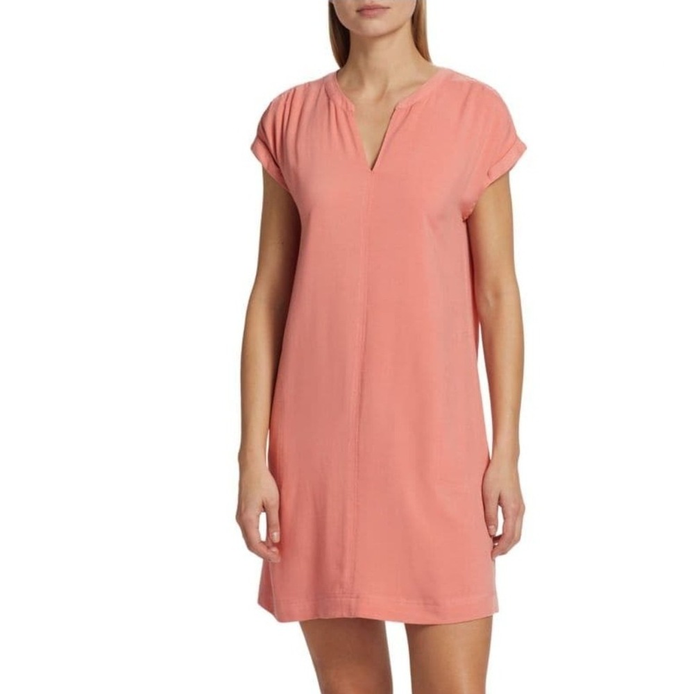 Splendid Lagenlook Pink Loose Fit Mini‎ Dress Luxe Resort Size S Cruise Casual